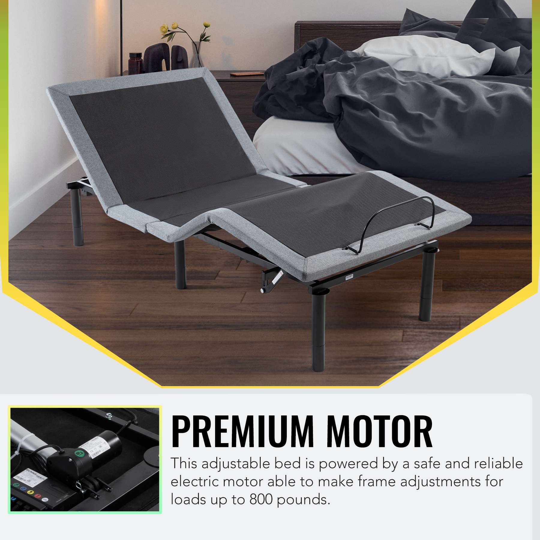 Adjustable Twin XL Bed Frame with Remote Control USB Charging Ports and ...