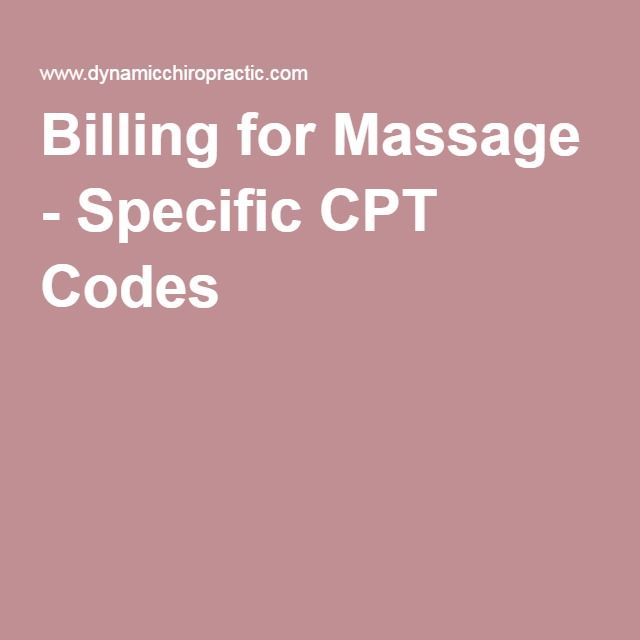 Billing for Massage